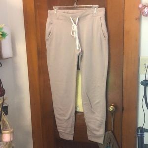 Old navy light beige purple sweat pant joggers
